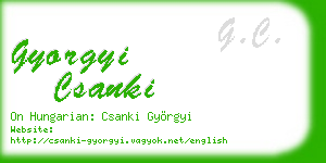 gyorgyi csanki business card